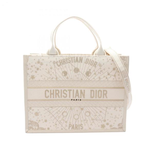 Christian Dior Dior BOOK TOTE Medium Tote Bag, Canvas and Leather, Women's, W... - Picture 1 of 5